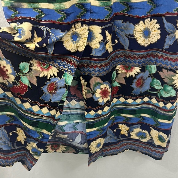 Jessica Howard Vintage Side Tie Faux Wrap Floral Retro Dress Womens Size 8 Boho - Picture 10 of 11